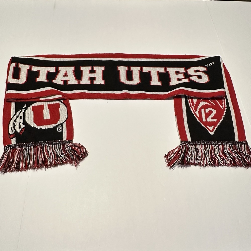 Utah Utes Woven Scarf Unisex Football Sports 56x7"